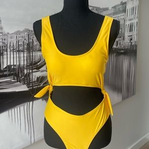 Zaful yellow swimsuit